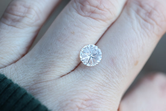 1.62ct pale pink round sapphire- Starbrite cut by John Dyer