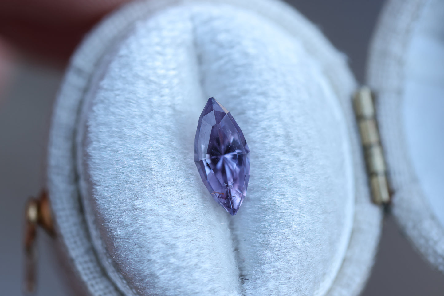 1.32ct purple marquise sapphire- Regal Radiant cut by John Dyer