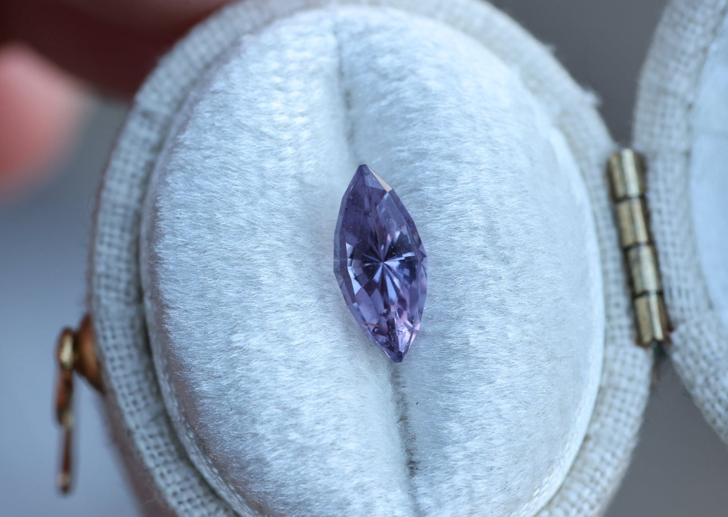 1.32ct purple marquise sapphire- Regal Radiant cut by John Dyer