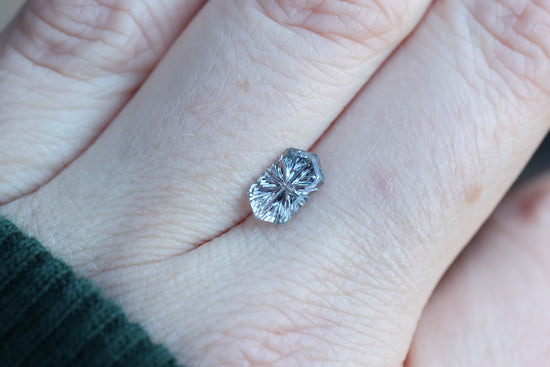 1.28ct color change elongated hexagon sapphire- Starbrite cut by John Dyer