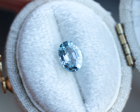 1.12ct oval light blue sapphire