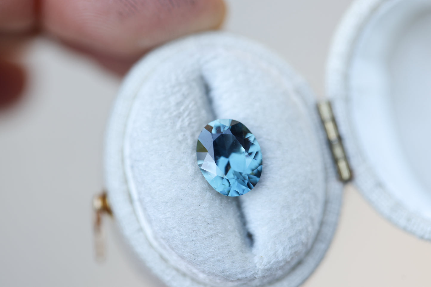 2.56ct Oval Blue Teal Sapphire