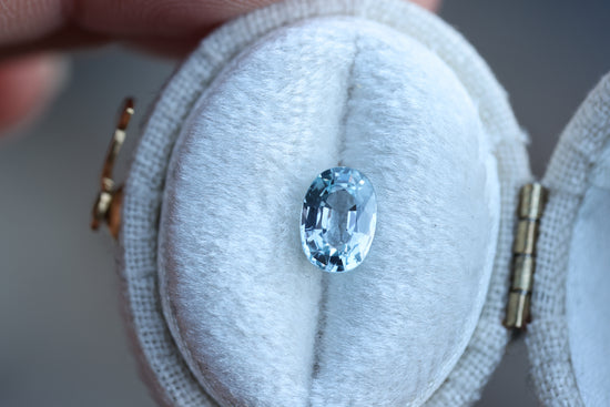 1.12ct oval light blue sapphire