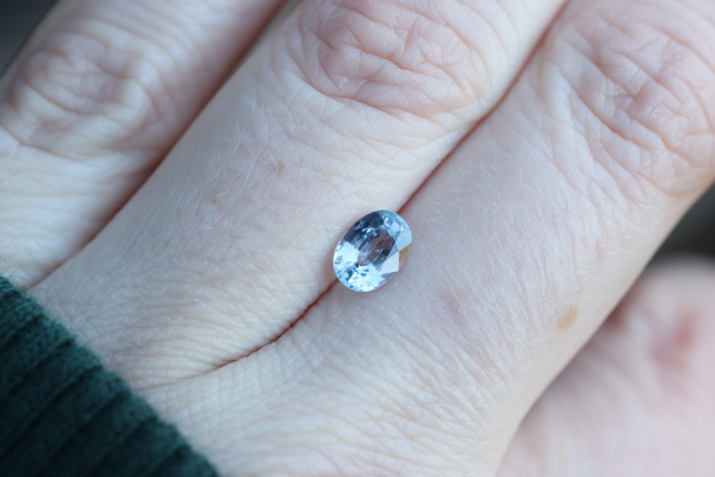 1.02ct light blue oval sapphire