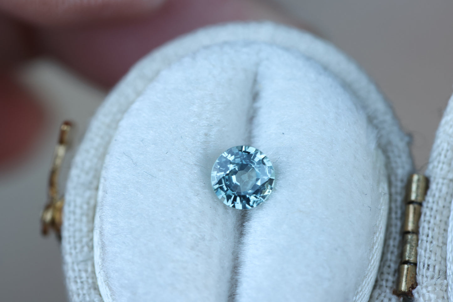 .58ct light blue round sapphire