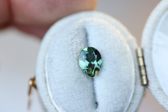 1.43ct Pear Teal Green Sapphire