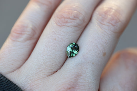 1.43ct Pear Teal Green Sapphire