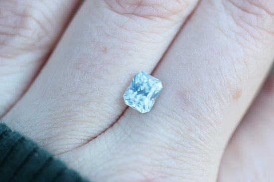 1.52ct icy blue opalescent radiant cut sapphire