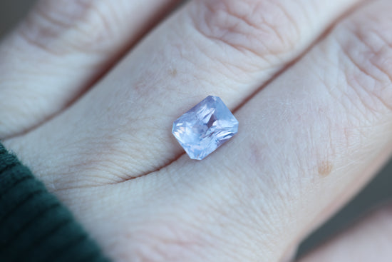 ON HOLD 2.57ct opalescent lavender radiant cut sapphire