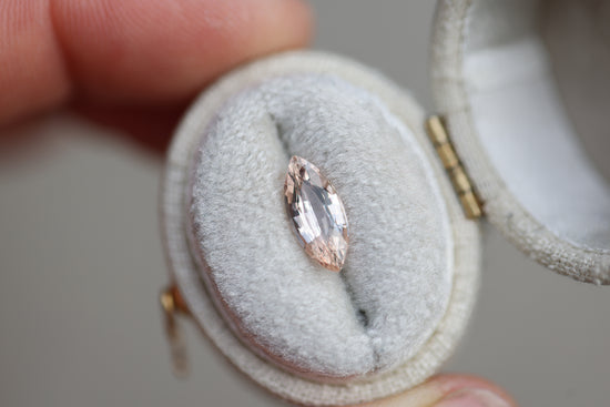 1.5ct Marquise Light Peach Pink Sapphire