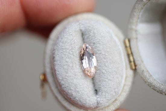 1.5ct Marquise Light Peach Pink Sapphire