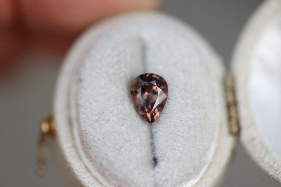 1.49ct Pear Orange/Brown Sapphire