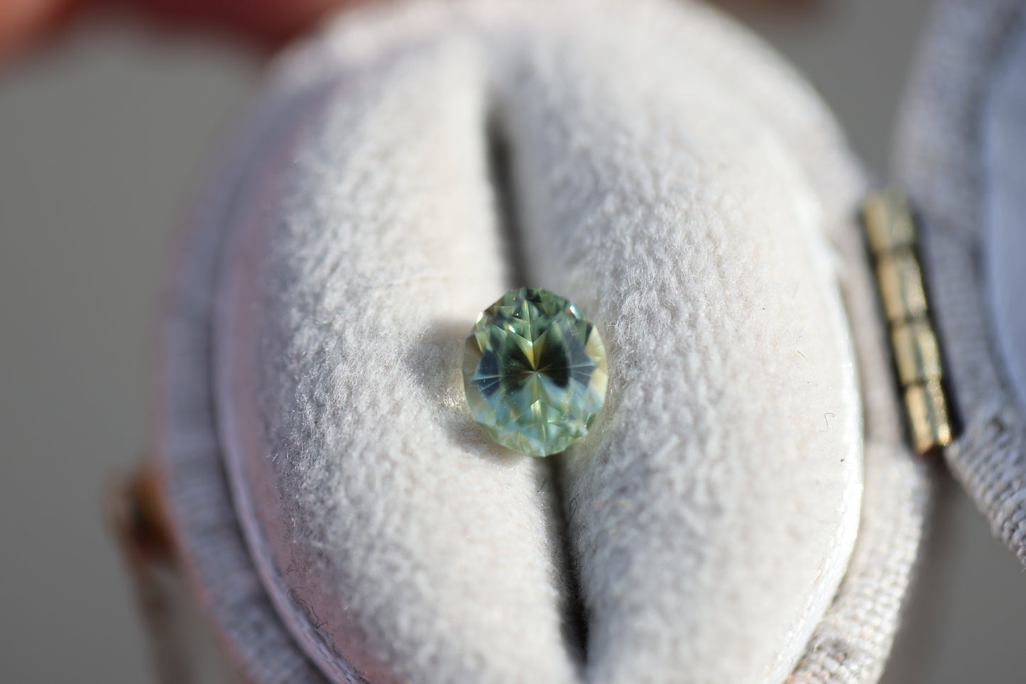 1.13ct oval green sapphire - Regal Radiant cut by John Dyer