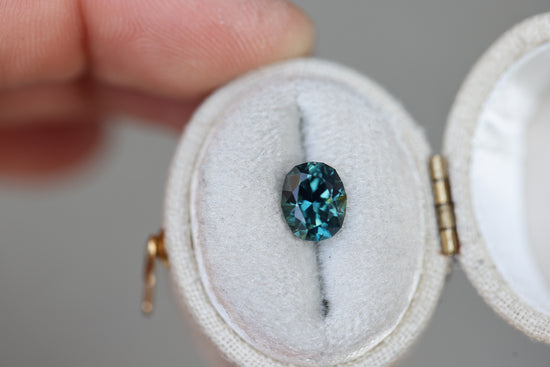 1.97ct Oval Blue Green Sapphire