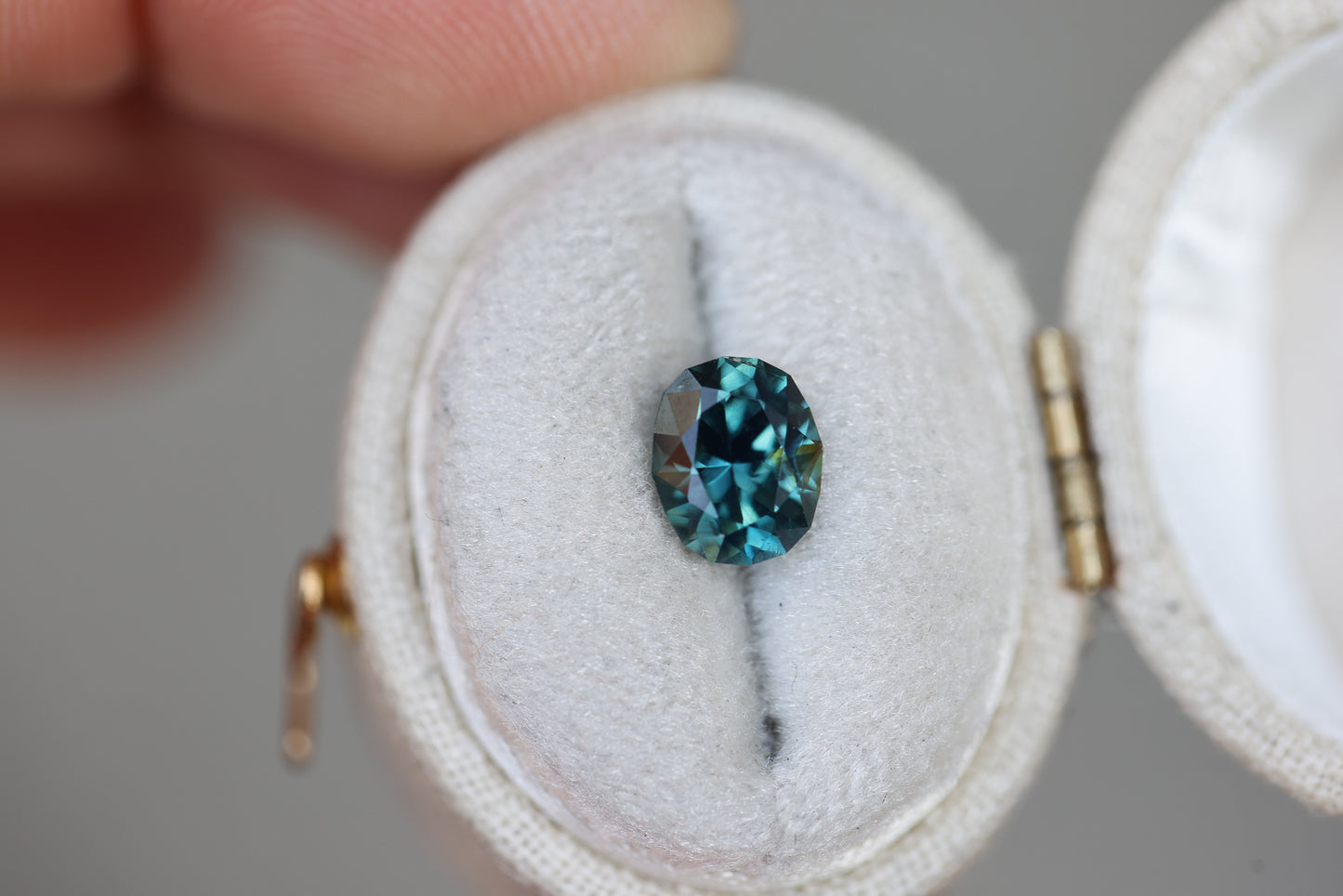 1.97ct Oval Blue Green Sapphire