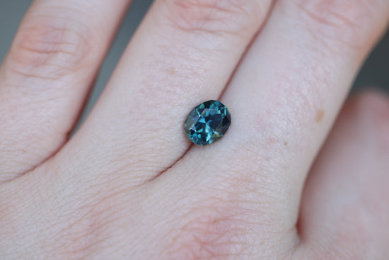 1.97ct Oval Blue Green Sapphire