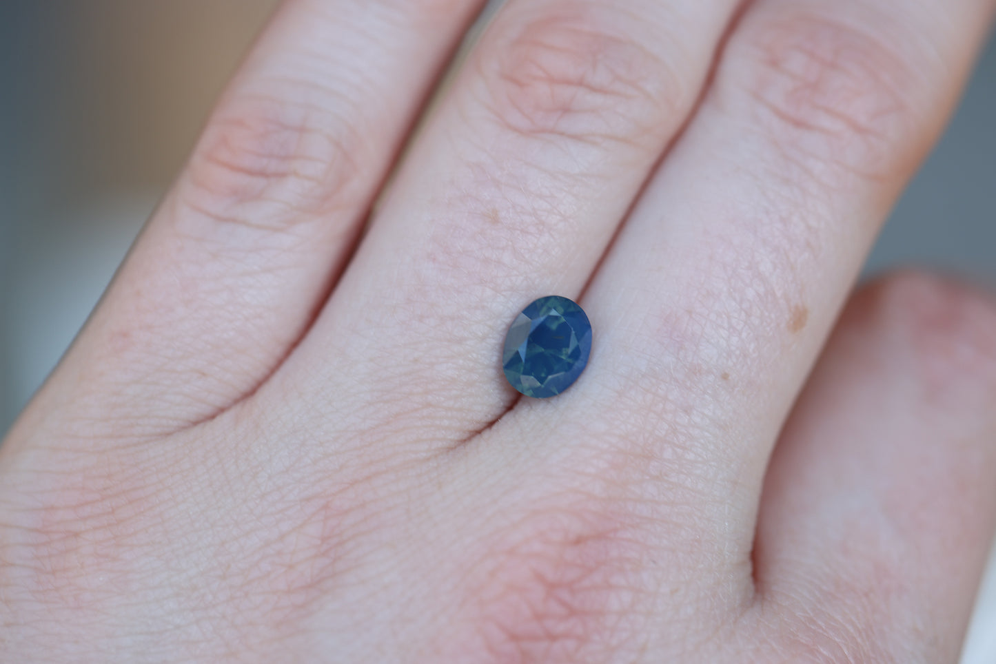 2ct Oval Opalescent Blue Sapphire