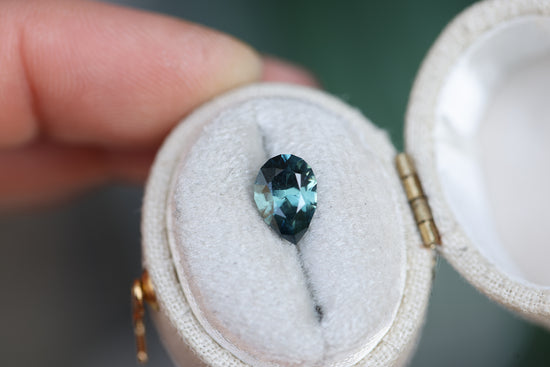 1.74ct Pear Teal Sapphire