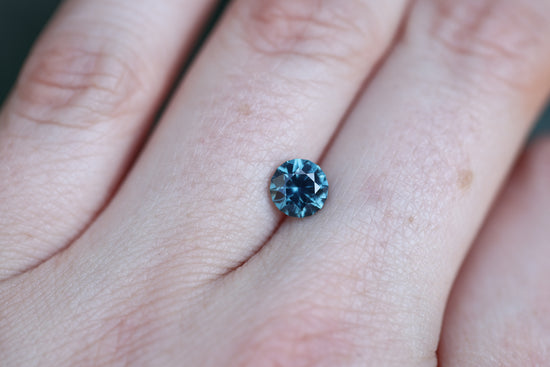 1.24ct Round Teal Blue Sapphire