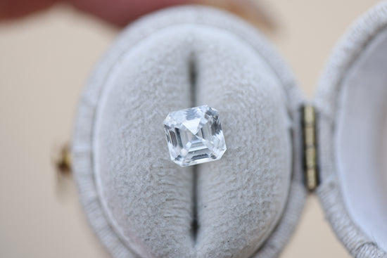 1.61ct asscher cut lab diamond, D/VVS2