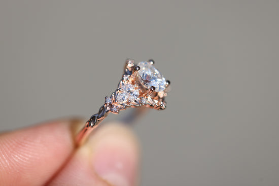 READY TO SHIP-Size 7 14k Rose Gold, Briar Starlight