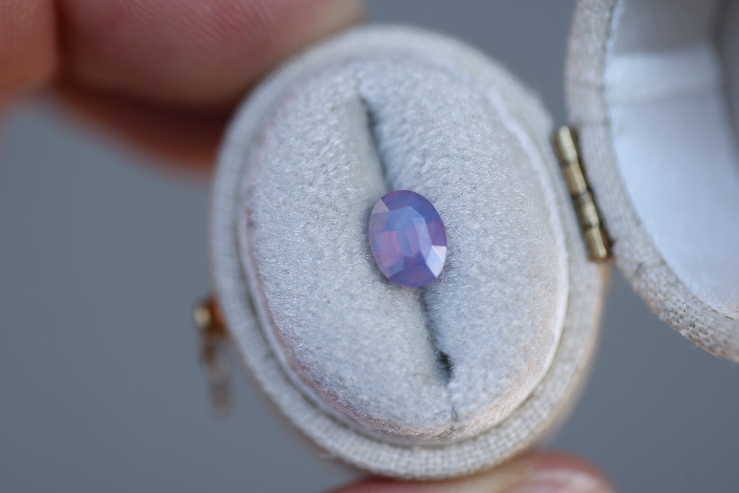 1.11ct Oval Opalescent Purple Pink Sapphire