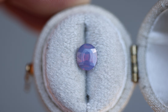 1.11ct Oval Opalescent Purple Pink Sapphire