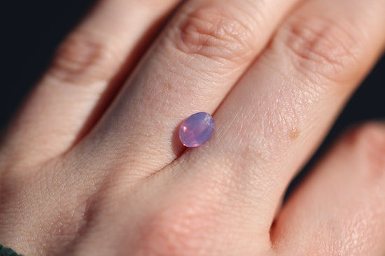 1.11ct Oval Opalescent Purple Pink Sapphire