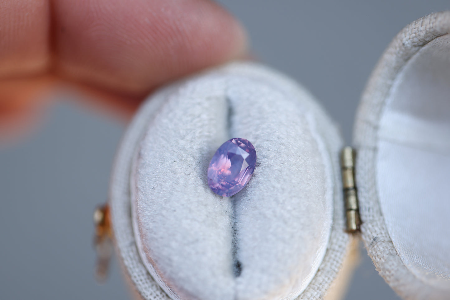 ON HOLD 1.1ct Oval Opalescent Purple Pink Sapphire