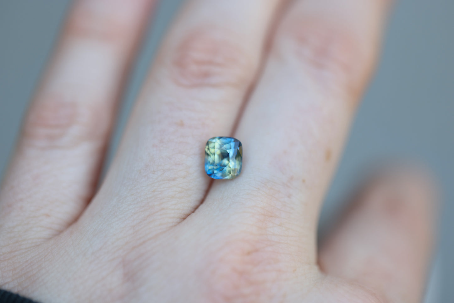 2.35ct Square/Cushion Cut Mix Parti Sapphire