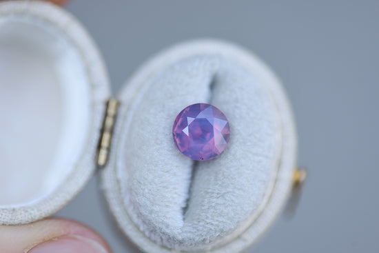 2.5ct Round Opalescent Purple Pink Sapphire