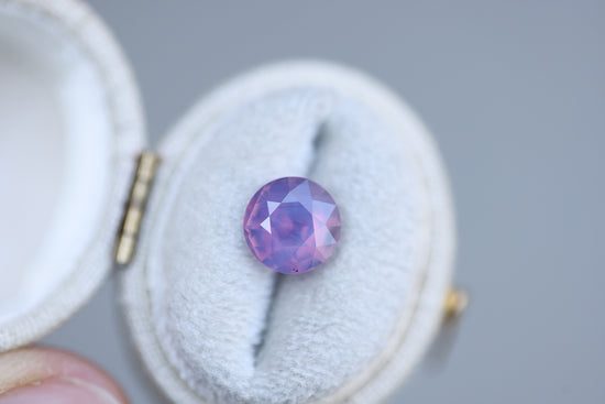 2.5ct Round Opalescent Purple Pink Sapphire