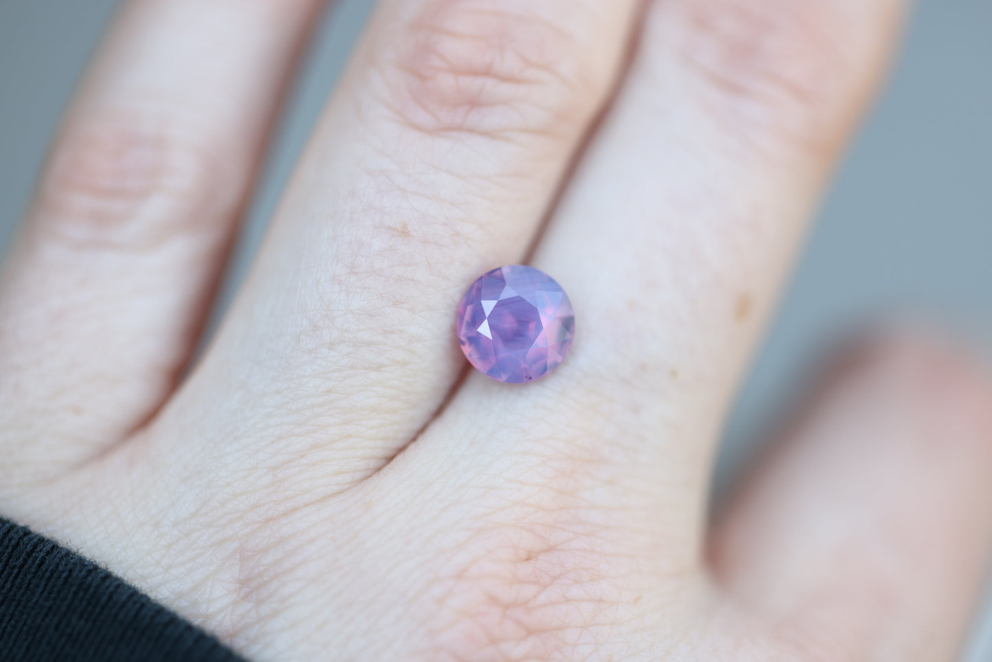 2.5ct Round Opalescent Purple Pink Sapphire