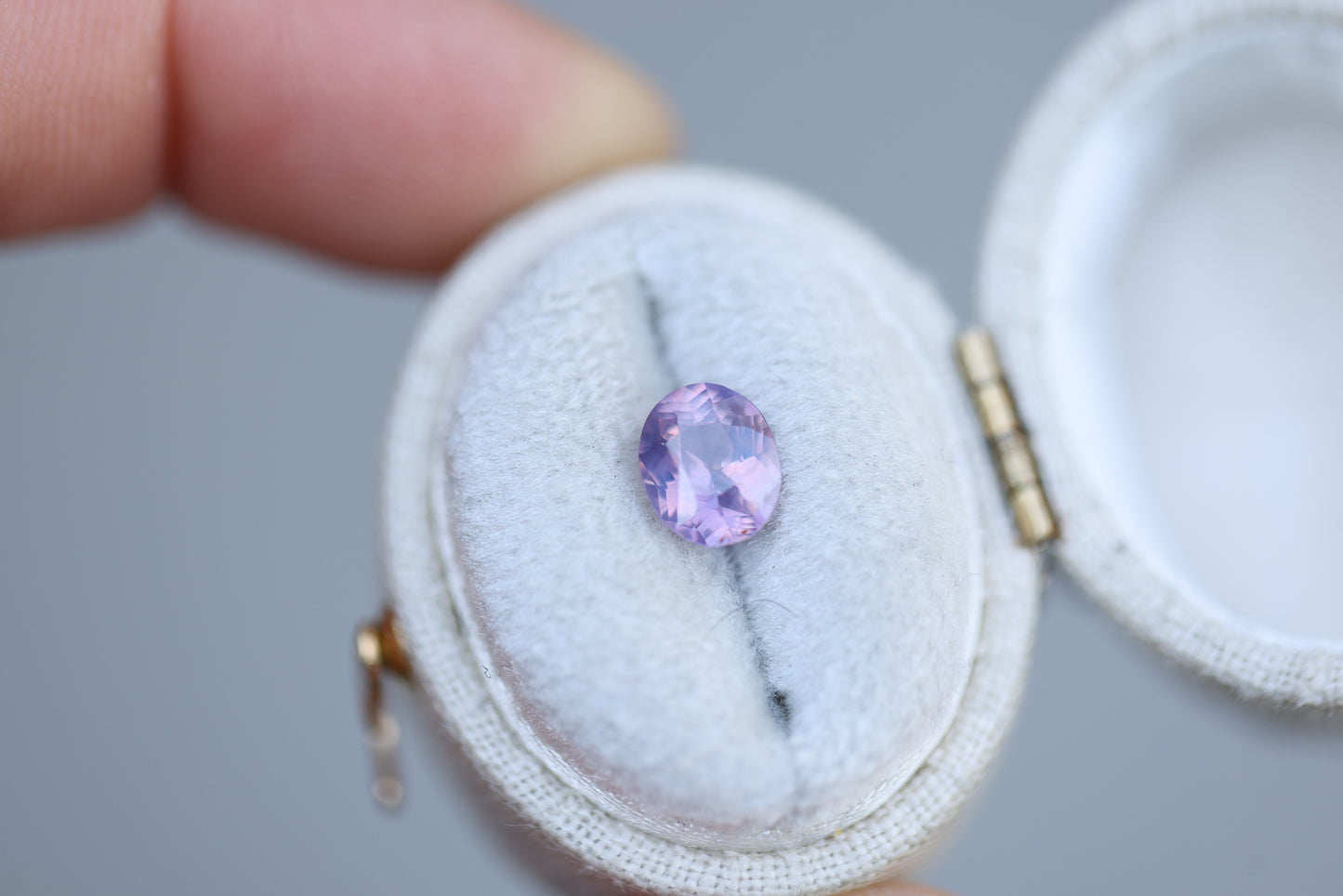 1.37ct Oval Opalescent Pink Purple Sapphire