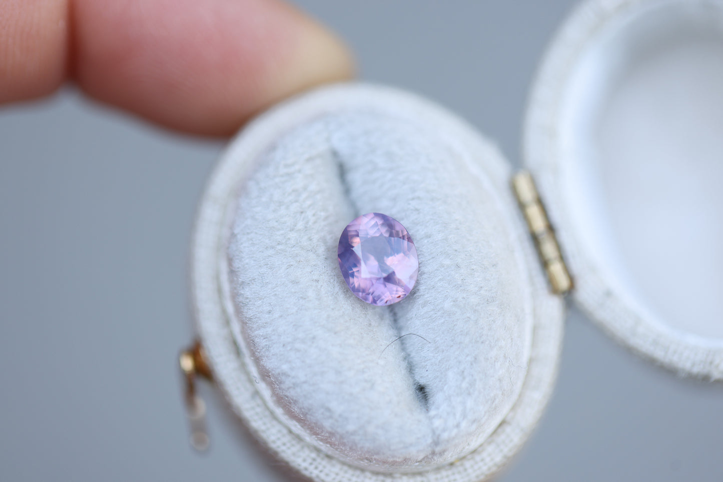 1.37ct Oval Opalescent Pink Purple Sapphire