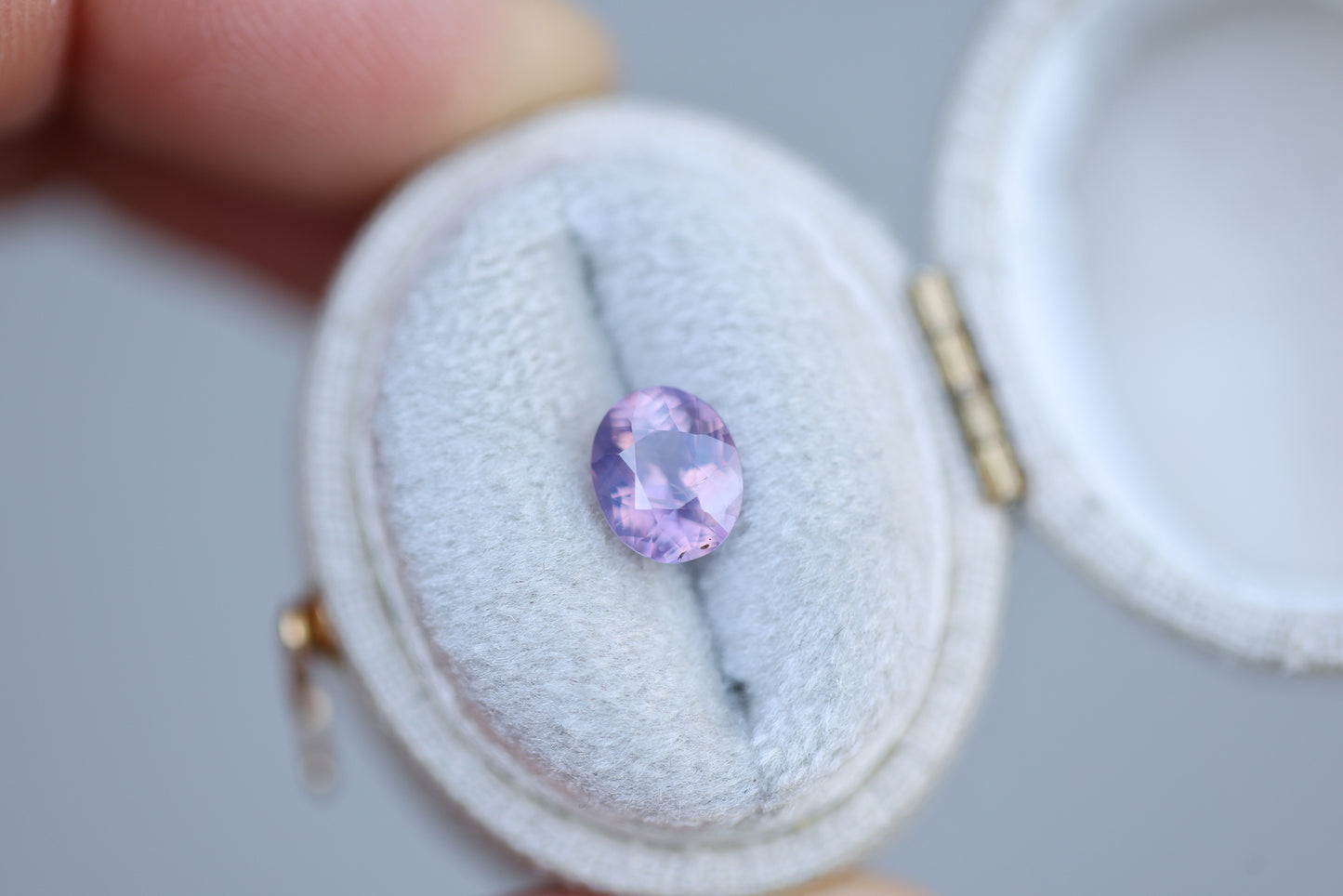 1.37ct Oval Opalescent Pink Purple Sapphire