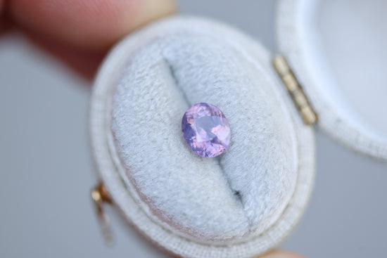 1.37ct Oval Opalescent Pink Purple Sapphire