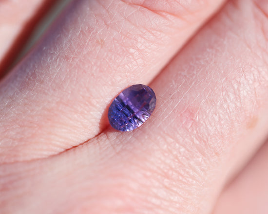 1.85ct oval purple sapphire - Deep Concave cut by John Dyer