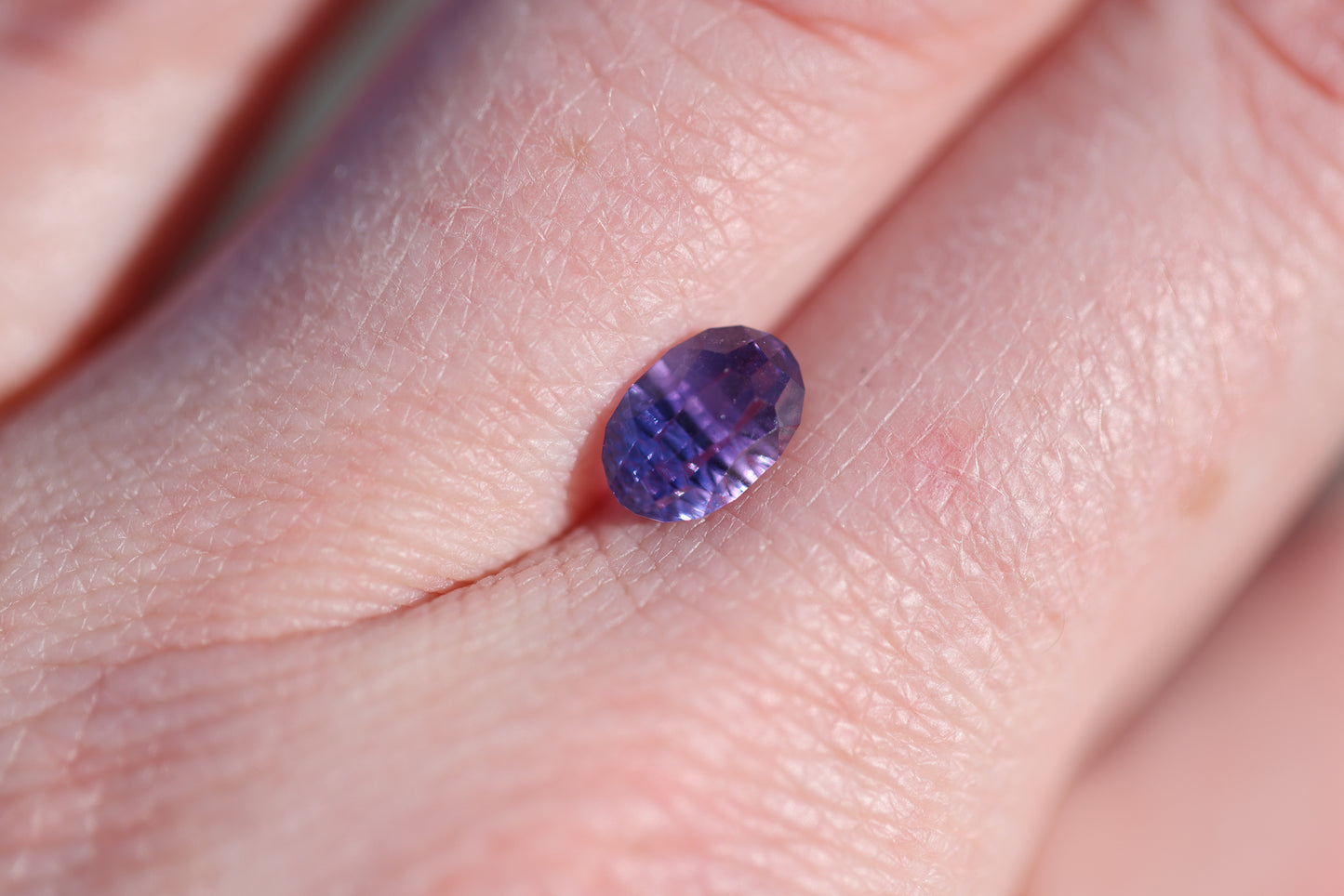 1.85ct oval purple sapphire - Deep Concave cut by John Dyer