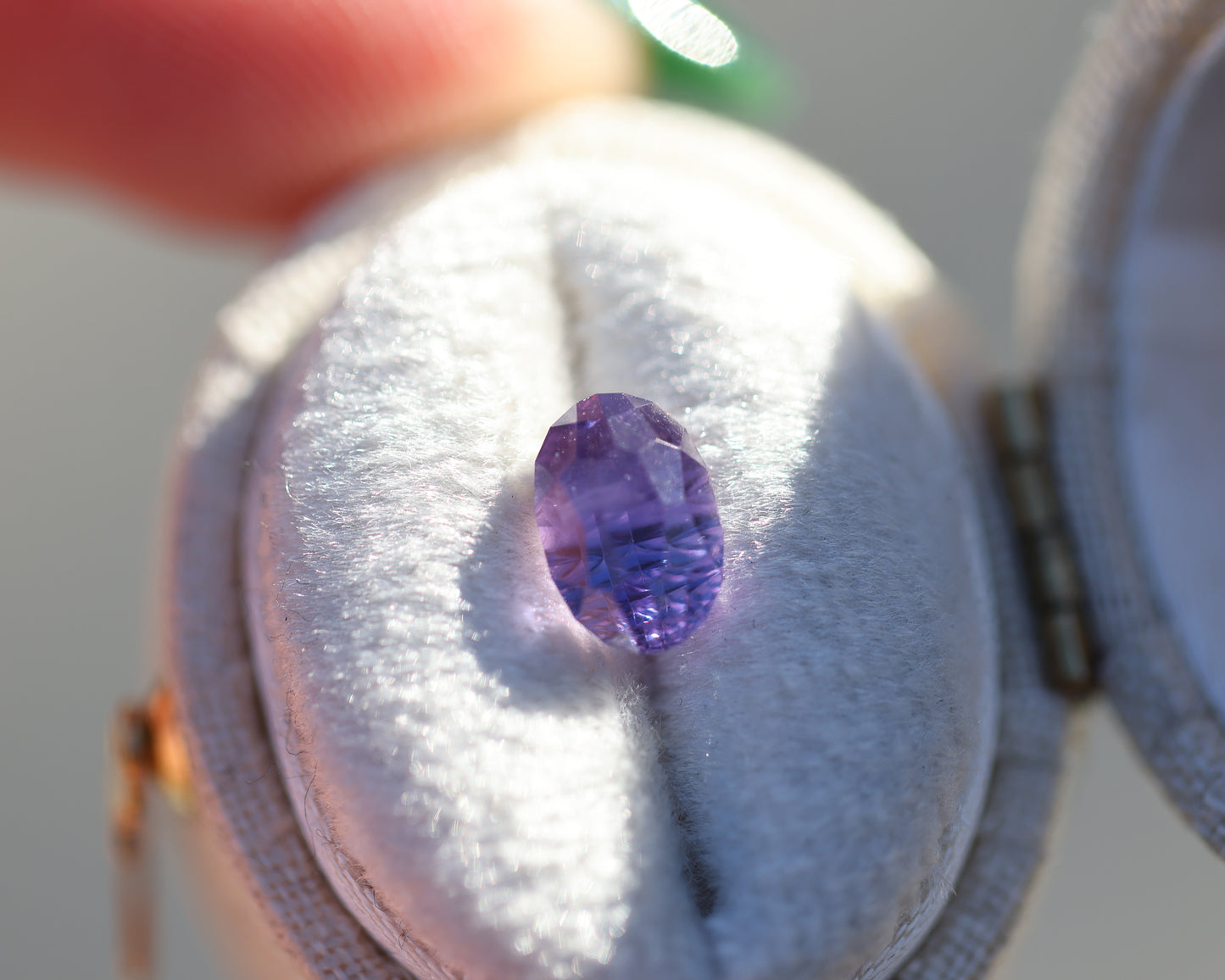 1.85ct oval purple sapphire - Deep Concave cut by John Dyer