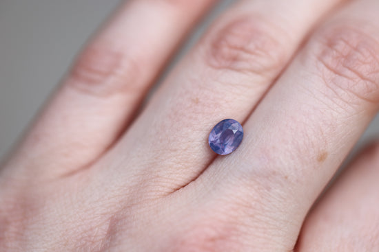 1.25ct Oval Opalescent Purple with a little Pink Sapphire