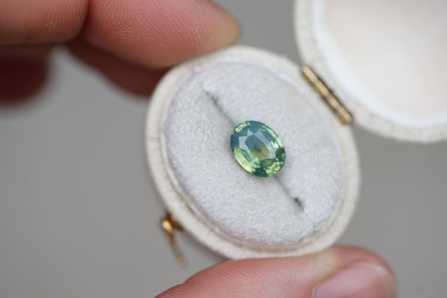 2.07ct Oval Green Teal Sapphire