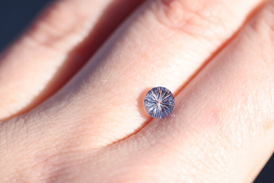 .86ct round blue purple sapphire - Starbrite cut by John Dyer
