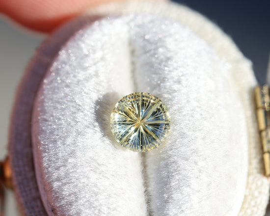 ON HOLD 1.17ct round light yellow sapphire - Starbrite cut by John Dyer