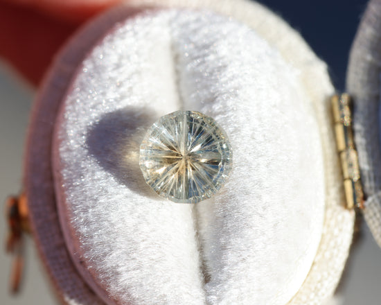2.32ct round parti sapphire - Starbrite cut by John Dyer