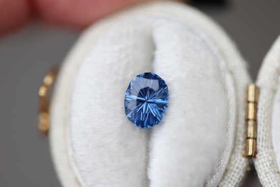 1.15ct oval blue sapphire - Starbrite cut by John Dyer