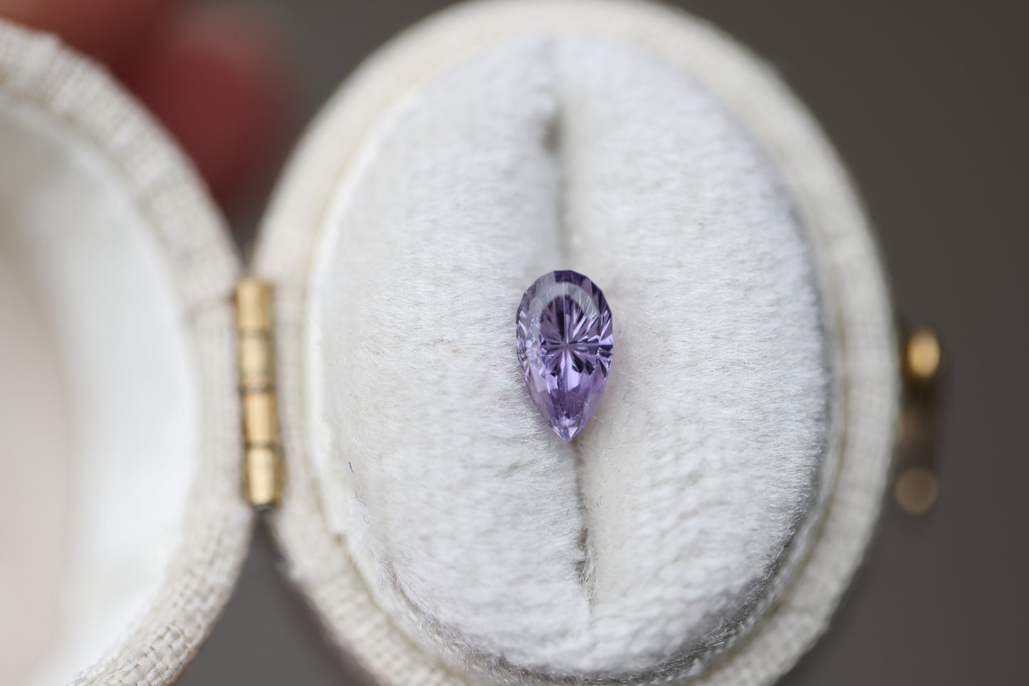 .89ct pear purple sapphire - Starbrite cut by John Dyer