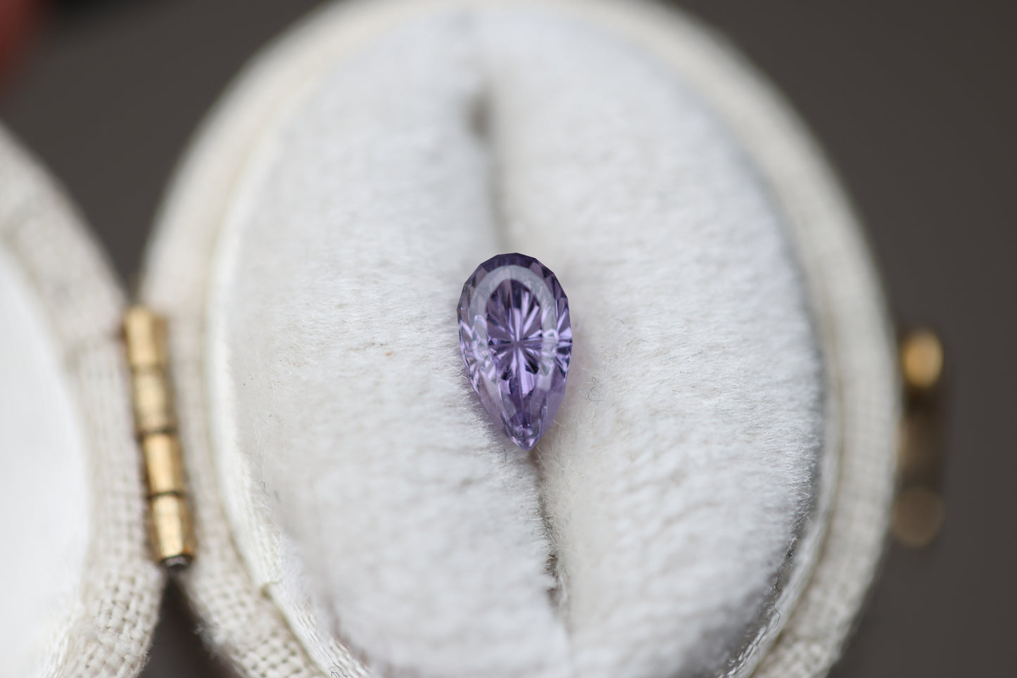 .89ct pear purple sapphire - Starbrite cut by John Dyer
