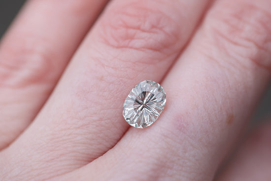2.3ct oval white sapphire - Starbrite cut by John Dyer