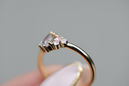 Ready to ship, Size 7 14k yellow cluster ring